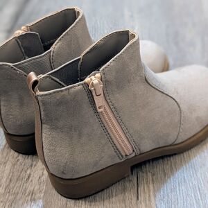 Stride Rite Gray Suede Ankle Booties